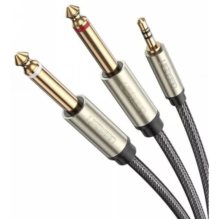 وصلة  UGREEN 3.5mm TRS TO Dual 6.35mm 2M