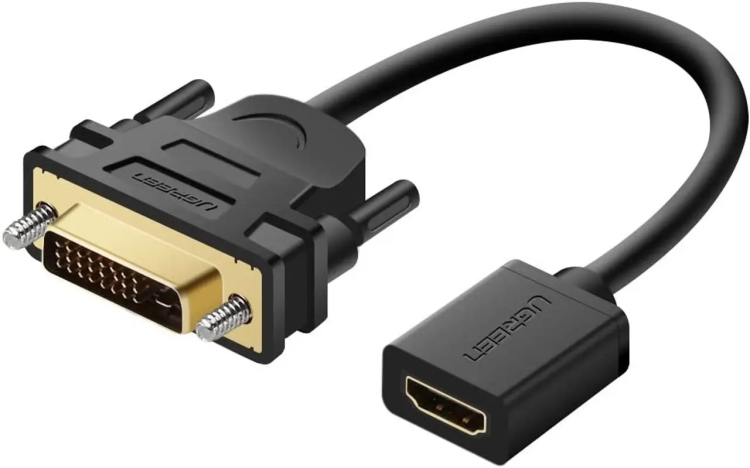 وصلة UGREEN DVI Male HDMI Female 22cm