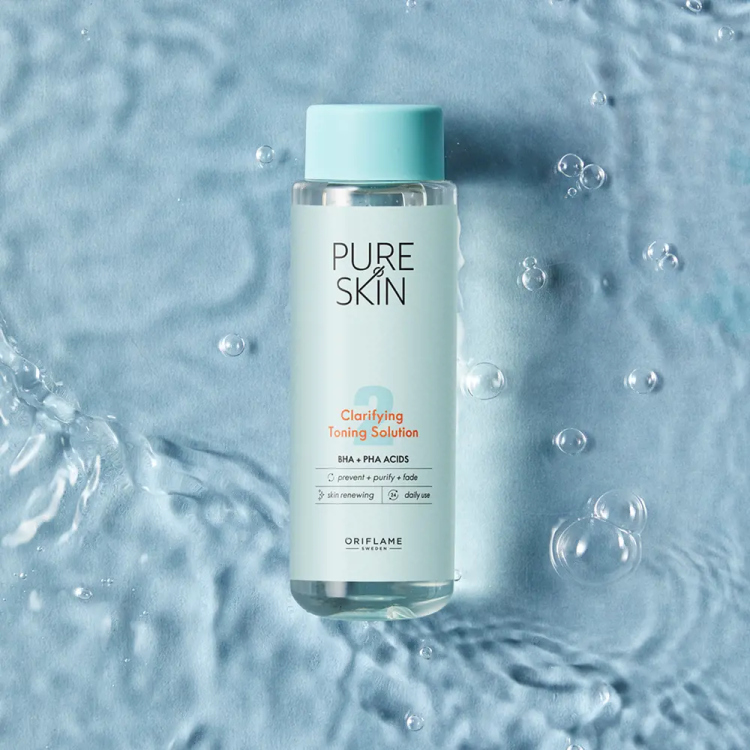 ORIFLAME  PURE SKIN Deep Cleanse Face Wash - PURE SKIN Clarifying Toning Solution - PURE SKIN Mattifying & Cooling Face Lotion -  NovAge Cleaning Foaming Sponge    41671 - 41672 - 41673 - 30891