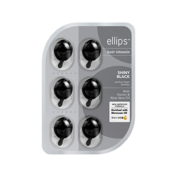 كبسولات فيتامين للشعر Ellips Hair Vitamin Shiny Black Blister