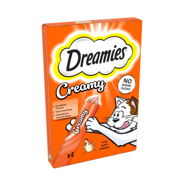 Dreamies Creamy Cat Treat with Chicken 