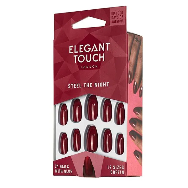 Elegant touch steel the night اظافر تركيب