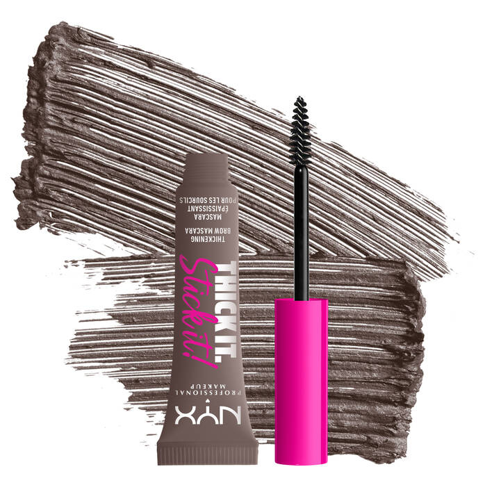 NYX PROFESSIONAL MAKEUP, Thick It Stick It Thickening Brow Mascara 7 ml - Eyebrow Gel 05 COOL ASH BROWN  مثبت و مسكارة حواجب بلون