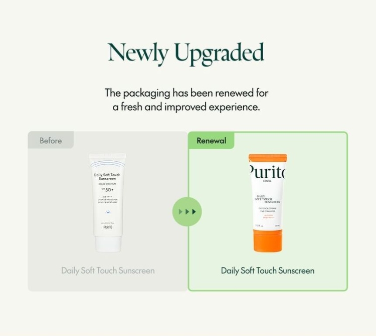 PURITO, Daily Soft Touch Sunscreen SPF 50+ PA++++