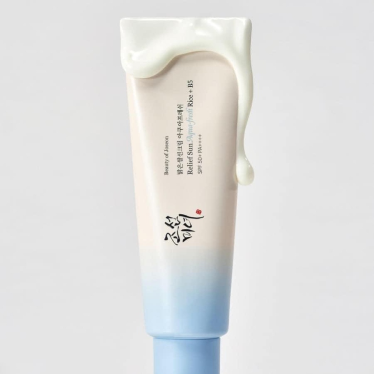 Beauty of Joseon 𝗦𝘂𝗻 𝗔𝗾𝘂𝗮-𝗳𝗿𝗲𝘀𝗵 : 𝗥𝗶𝗰𝗲 + 𝗕𝟱 sunscreen واقي الشمس الكوري الجديد