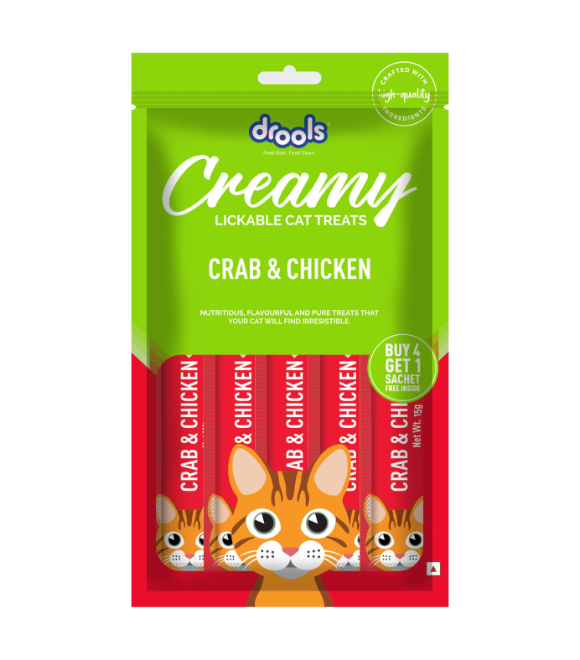Drools Creamy Treats – Crab & Chicken 5 Sticks
