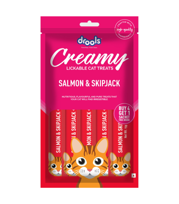 Drools Creamy Treats – Salmon & Skipjack 5 Sticks