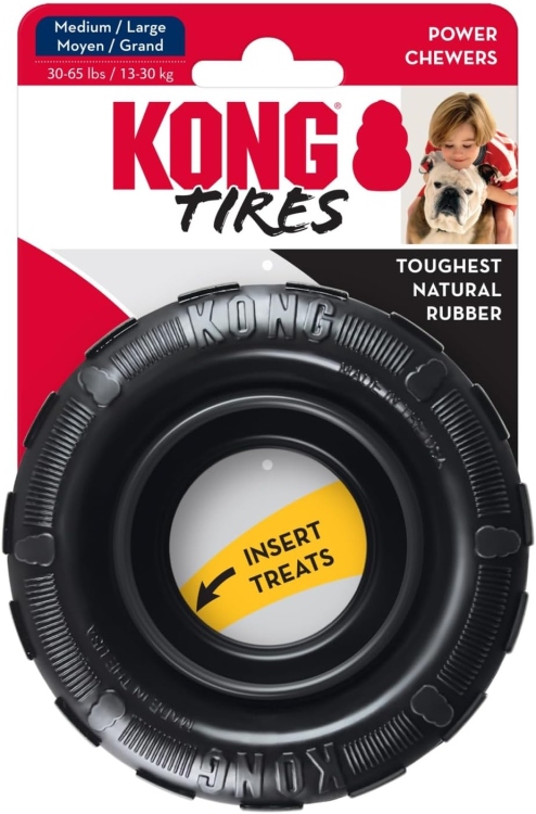 KONG Extreme Tires - KONG's Most Durable Natural Rubber Chew & Fetch Toy