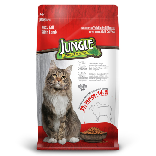 jungle cat food 15kg lamb