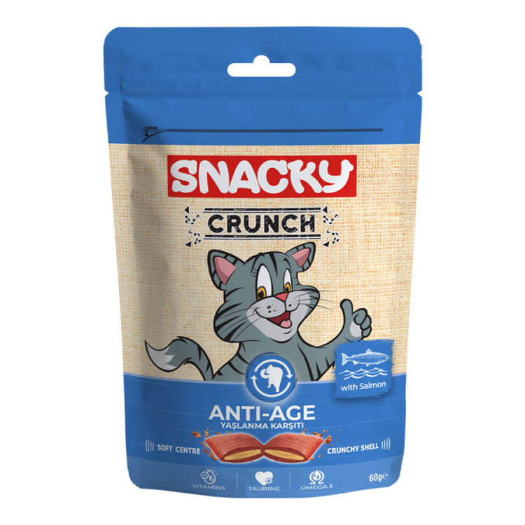 Snacky cat crunch مكافئات  لمكافحة العمر عدد 10باكيتات