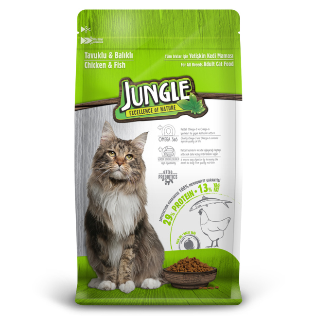 jungle cat food 15kg chicken