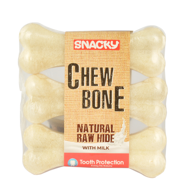 Pikm -012 Snacky Natural Chewing Bone يحتوي الكيس على 3 من العضم * 30 سم  الكرتونة تحتوي على 10 اكياس