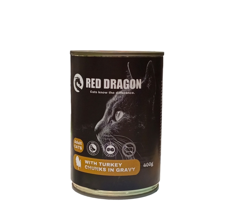 Red dragon wet food Turkeyعدد 24 علبه