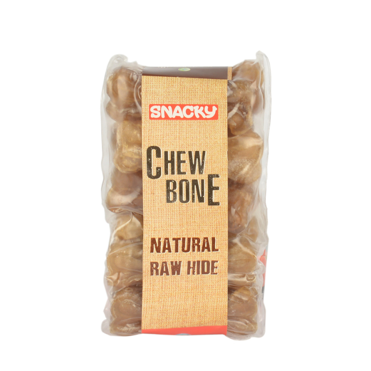 pikm-005 Snacky Natural Chewing Bone يحتوي الكيس على 10* 5 سم  قطع للكلاب الصغيره الكرتونه 10 اكياس