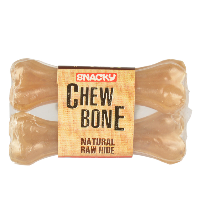 pilm-008 Snacky Natural Chewing Bone يحتوي الكيس على 2 من العضم *12.50 سم بسعر 1.75 العدد بالكرتونه 10 اكياس