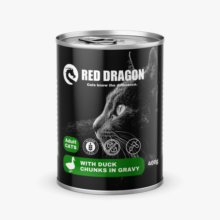Red dragon wet food Duck عدد 24 علبه