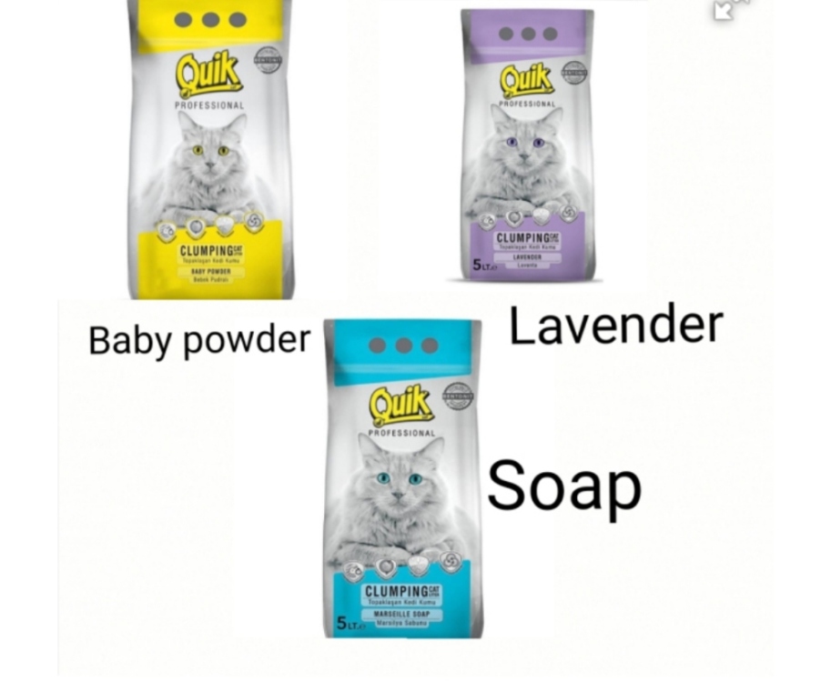 رمل قطط  كويك وزن 5لتر سعر الكيس 2.00الكيس الطن 252 سعر الطن504 دينار