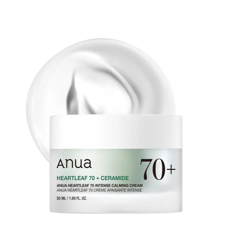 Anua Heartleaf 70+ ceramide intense Calming cream مرطب للبشرة مهدئ بخلاصة اوراق القلب