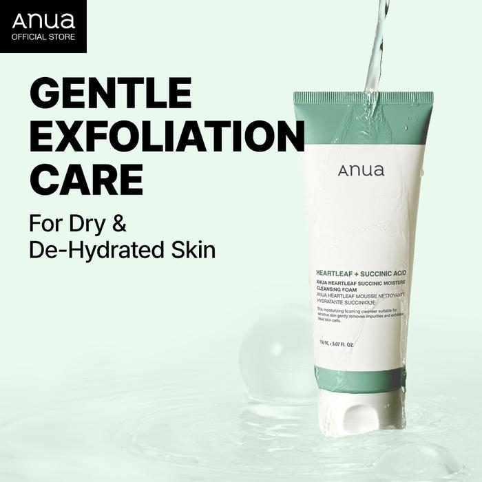 Anua Heartleaf Succinic Moisture Cleansing Foaming  غسول نبتة القلب الرغوي المرطب