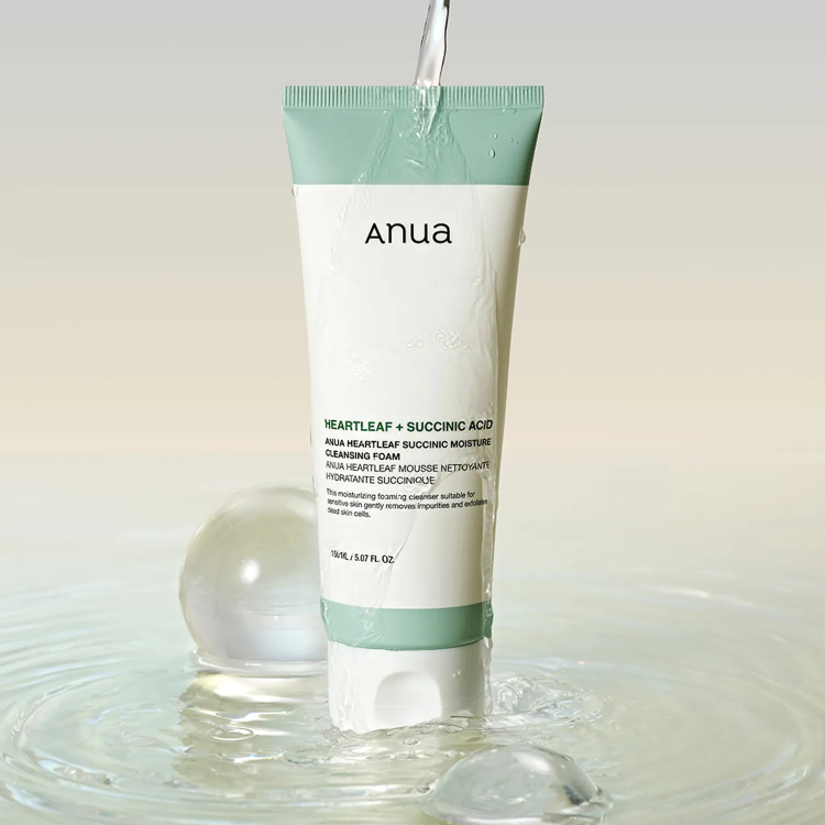Anua Heartleaf Succinic Moisture Cleansing Foaming  غسول نبتة القلب الرغوي المرطب