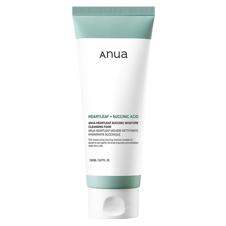 Anua Heartleaf Succinic Moisture Cleansing Foaming  غسول نبتة القلب الرغوي المرطب