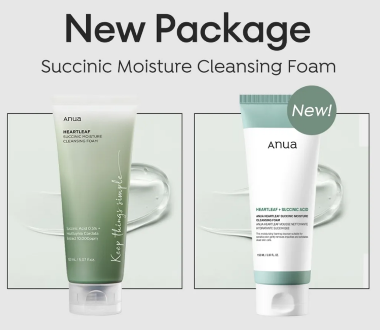 Anua Heartleaf Succinic Moisture Cleansing Foaming  غسول نبتة القلب الرغوي المرطب