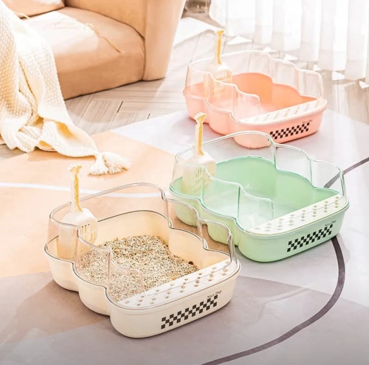 صندوق فضلات القطط أو ليتر بوكس. 