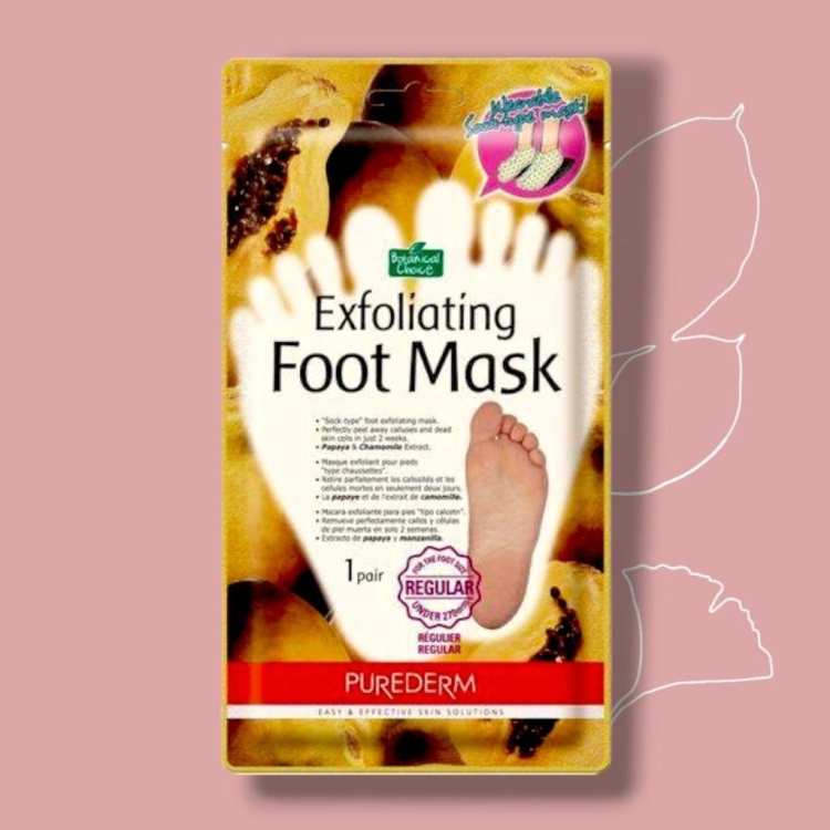 ماسك تقشير للأقدام الكوري  purederm foot exfoliate 