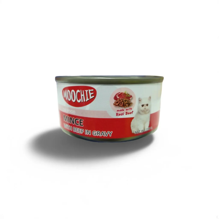 MoochieCat Wet Food Mince with Beef in Gravy 156G