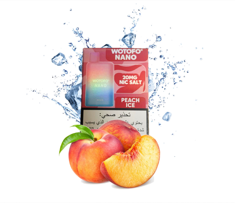 WOTOFO NANO Peach Ice  -  1,000 Puffs - Disposable Vape