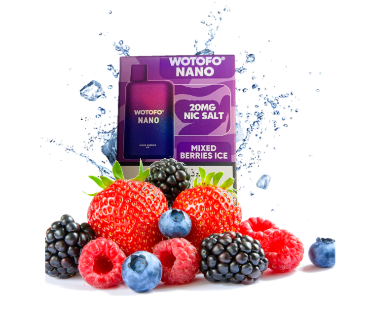 WOTOFO NANO Mixed Berries Ice -  1,000 Puffs - Disposable Vape