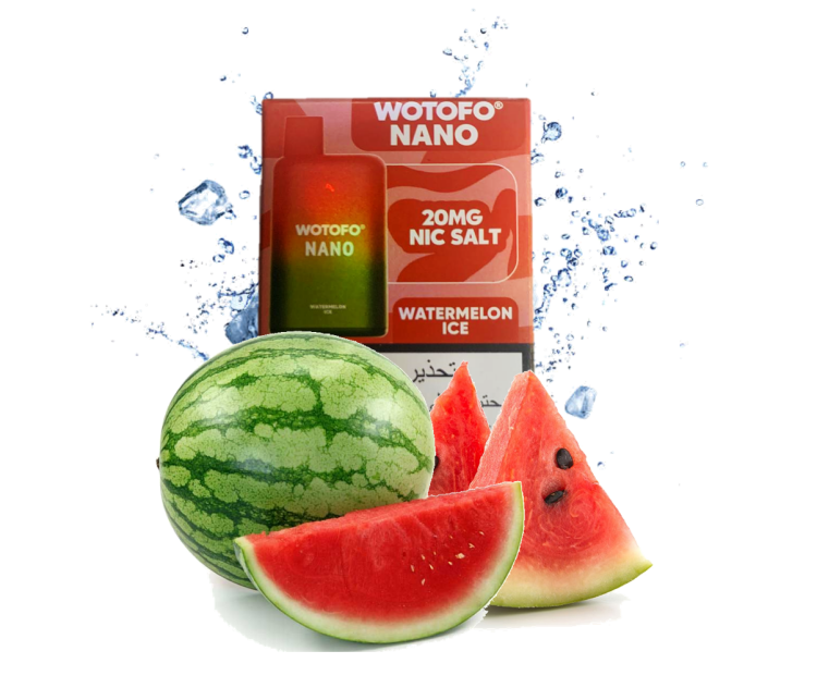 WOTOFO NANO Watermelon Ice  -  1,000 Puffs - Disposable Vape