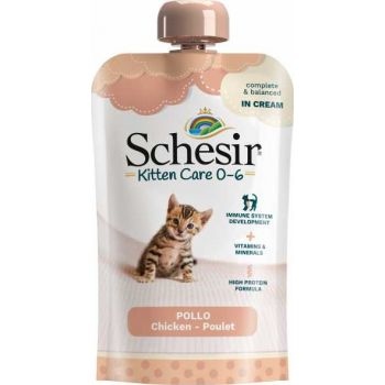 Schesir Kitten Pouch Cream 0-6 Chicken Wet Food 150g