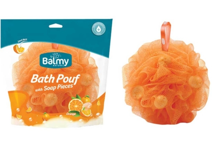 ليفة استحمام مع قطع الصابون. BALMY