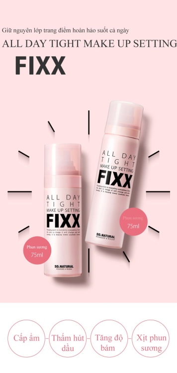 All Day Tight Make Up Setting Fixer Mist , مثبت مكياج الكوري