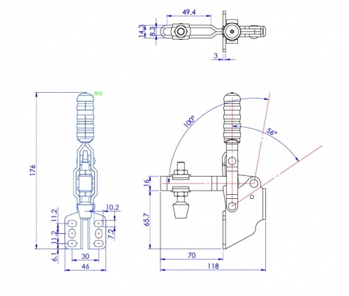 ملزمة تثبيت جانبية GH-12130-SM