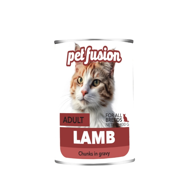 PET FUAJON WET FOOD LAMB CAT 400G  الصندوق يحتوي على 24 حبة 