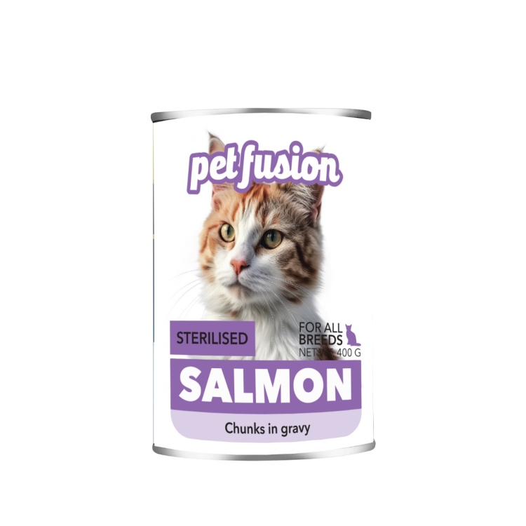 PET FUAJON WET FOOD ST- SALMON CAT 400G  الصندوق يحتوي على 24 حبة 