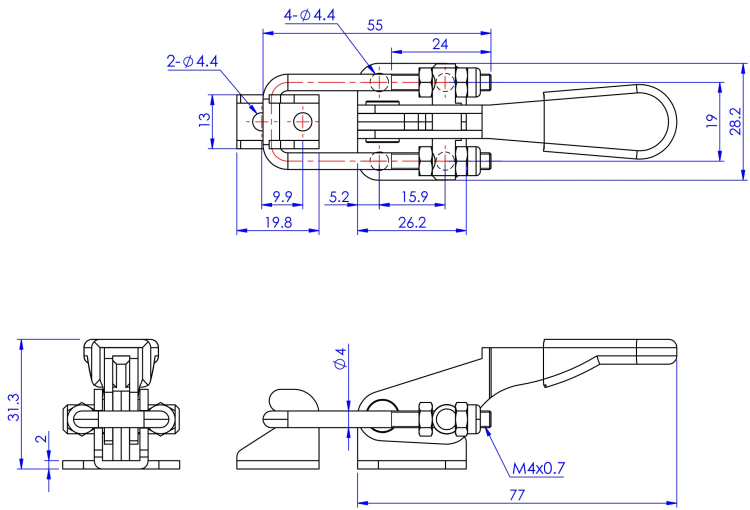 دلاية إغلاق صناعي صغيرة GH-40323