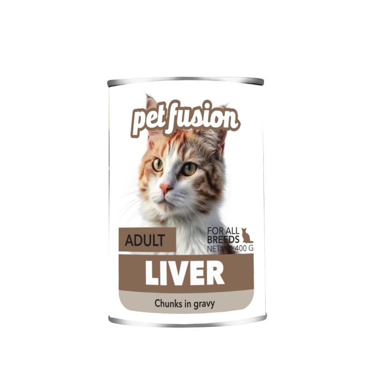 PET FUAJON WET FOOD LIVER CAT 400G  الصندوق يحتوي على 24 حبة 