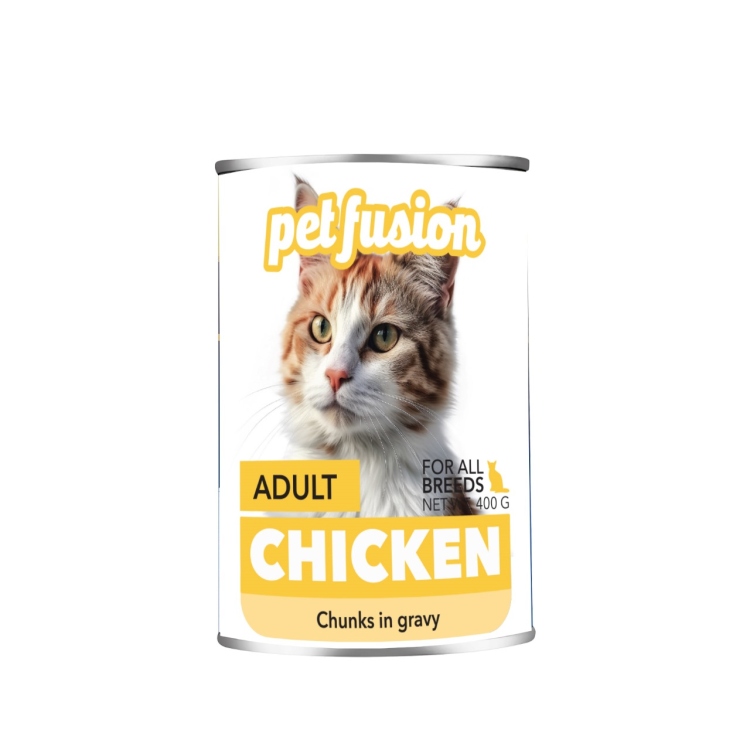 PET FUAJON WET FOOD CHICKEN CAT 400G  الصندوق يحتوي على 12 حبة 