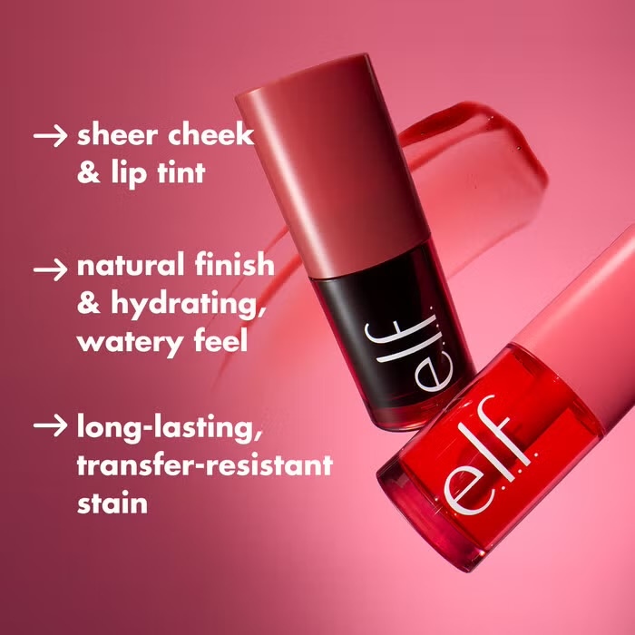 ELF Sheer For It Blush Tint, Multi-Use, Long-Lasting Lip & Cheek Makeup 