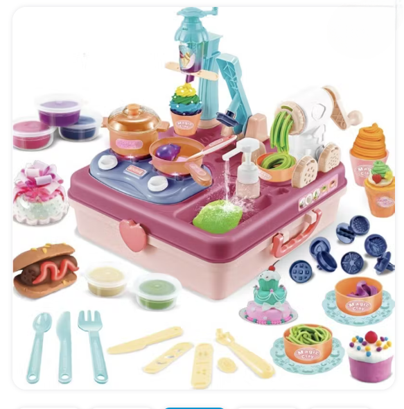 لعبة ماكينة معجون لصنع النودلز والايس كريم دبل 