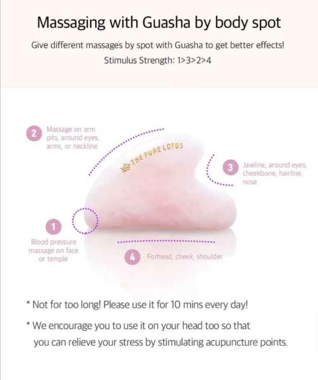 THE PURE LOTUS - Rose Quartz Guasha