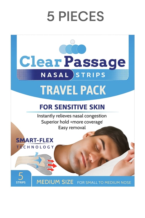 لزقات تخفيف الشخير والاحتقان للمساعدة على التنفس عدد 5 شرائط 