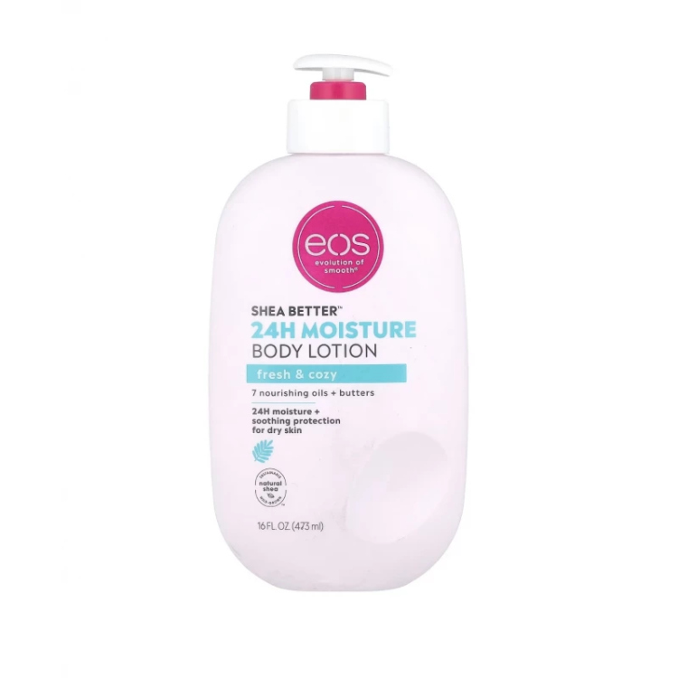 Eos shea butter 24h moisture body lotion fresh and cozy