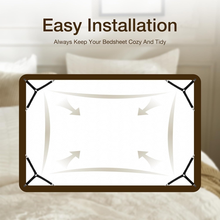 أشرطة تثبيت ملائة السرير