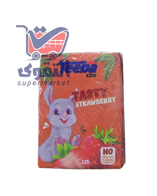 طيبة عصير فراولة طبيعي 125مل