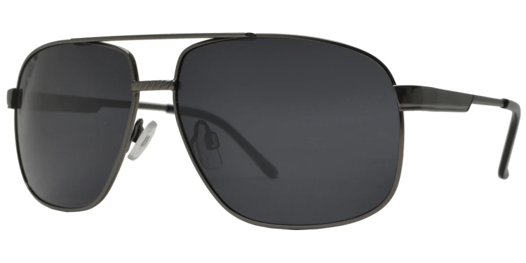 EyeframesInt-DY-PL113924 - 1.1 MM Polarized Square Aviator Metal Sunglasses, Assorted Colors