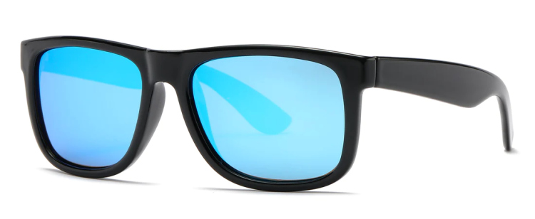 EyeframesInt-DY-PL117619, Shinny Black RVC Sunglasses, Assorted Colors